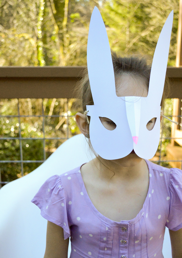 Printable bunny mask