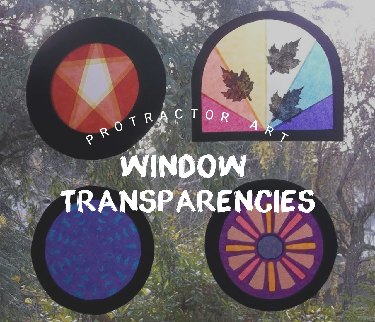 Protractor Art: Window Transparencies